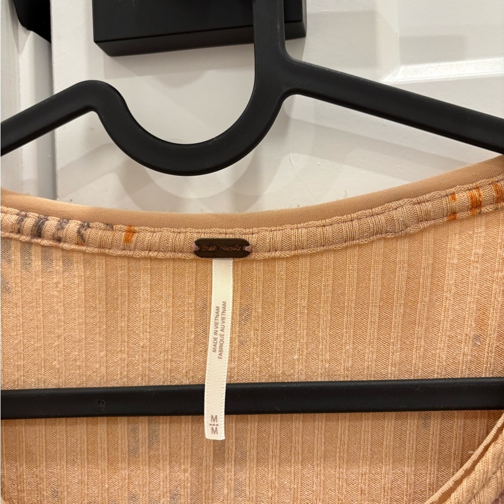 Free People Layer Me Henley in Peach Partial - Picture 3 of 7
